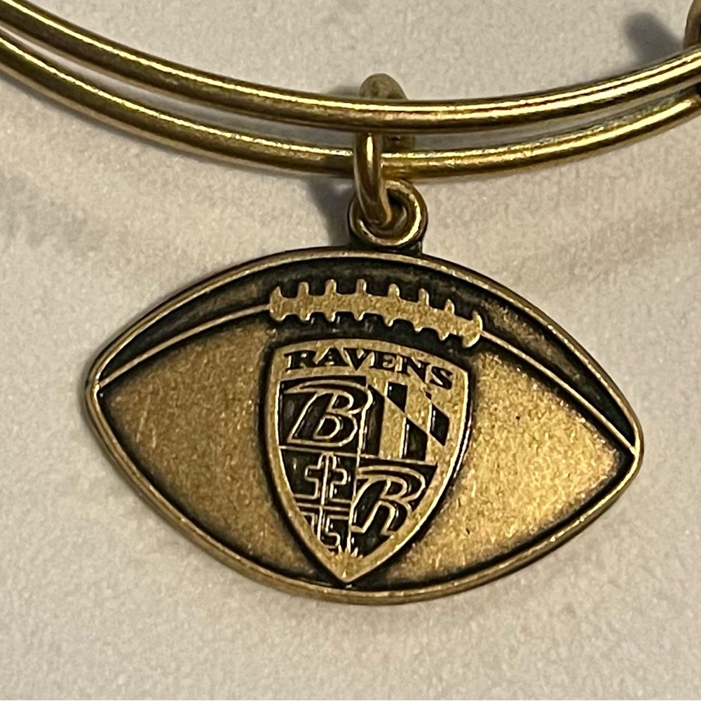 Alex and Ani Baltimore Ravens Football Bangle Bracelet - new with tags